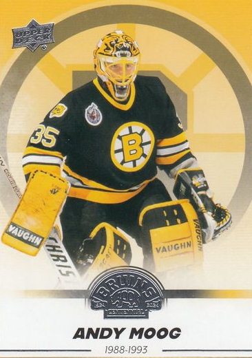 řadová karta ANDY MOOG 23-24 UD Boston Bruins Centennial číslo 73